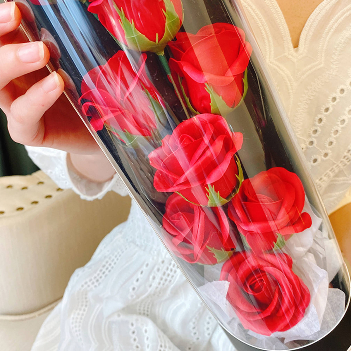 RÓŻA WIECZNA LED ŚWIECĄCA DŁUGA PREZENT NA KAŻDĄ OKAZJĘ