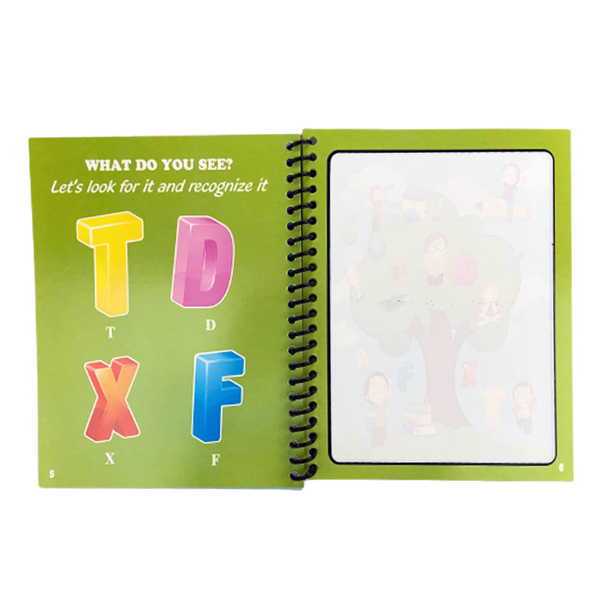 WODNA KOLOROWANKA ALFABET ABC MAGICZNY FLAMASTER 4 OBRAZKI DO KOLOROWANIA