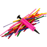 BALONY DO MODELOWANIA SKRĘCANIA 20SZT Z POMPKĄ RURKI KOLOROWE ZESTAW POMPKA