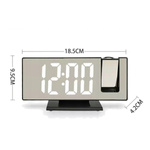 BUDZIK ZEGAR ELEKTRONICZNY GŁOŚNY Z PROJEKTOREM LED STOJĄCY CYFROWY DATA