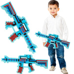 MINECRAFT KARABIN Z GRY DIAMENTOWY PISTOLET ŚWIECI LED DZWIĘK MUZYKA