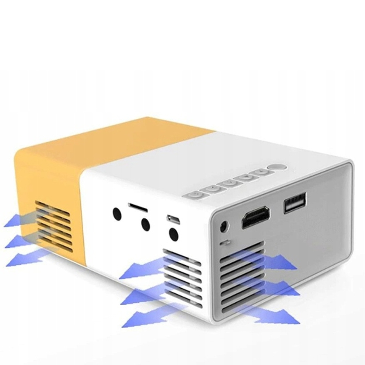 PRZENOŚNY MINI RZUTNIK PROJEKTOR LED FULL HD PRO KINO W DOMU FILMY BAJKI