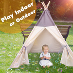 NAMIOT DLA DZIECI TIPI WIGWAM BAZA STABILNY + MIĘKKA MATA + LAMPKI LED