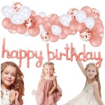 ZESTAW BALONÓW URODZINOWYCH DLA DZIEWCZYNKI BALONY NA URODZINY 42szt