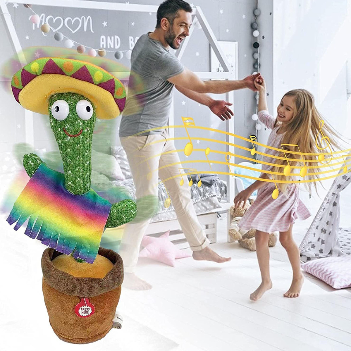 KAKTUS ŚPIEWAJĄCY TAŃCZĄCY POWTARZA MÓWI TAŃCZY POWTARZA ŚWIECI PIOSENKI