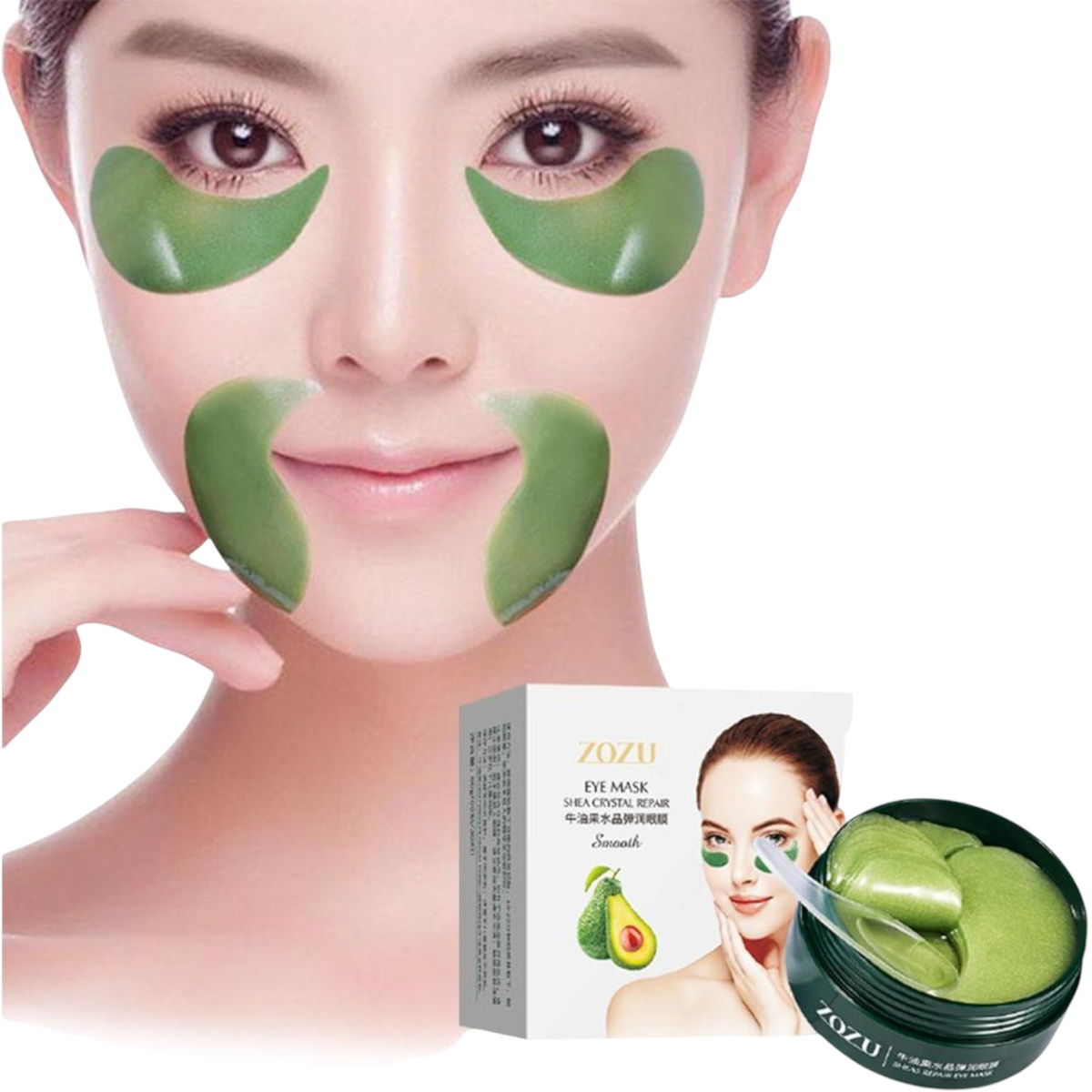 PŁATKI HYDROŻELOWE POD OCZY Z EKSTRAKTEM Z AWOKADO REGENERACJA NAWILŻENIE