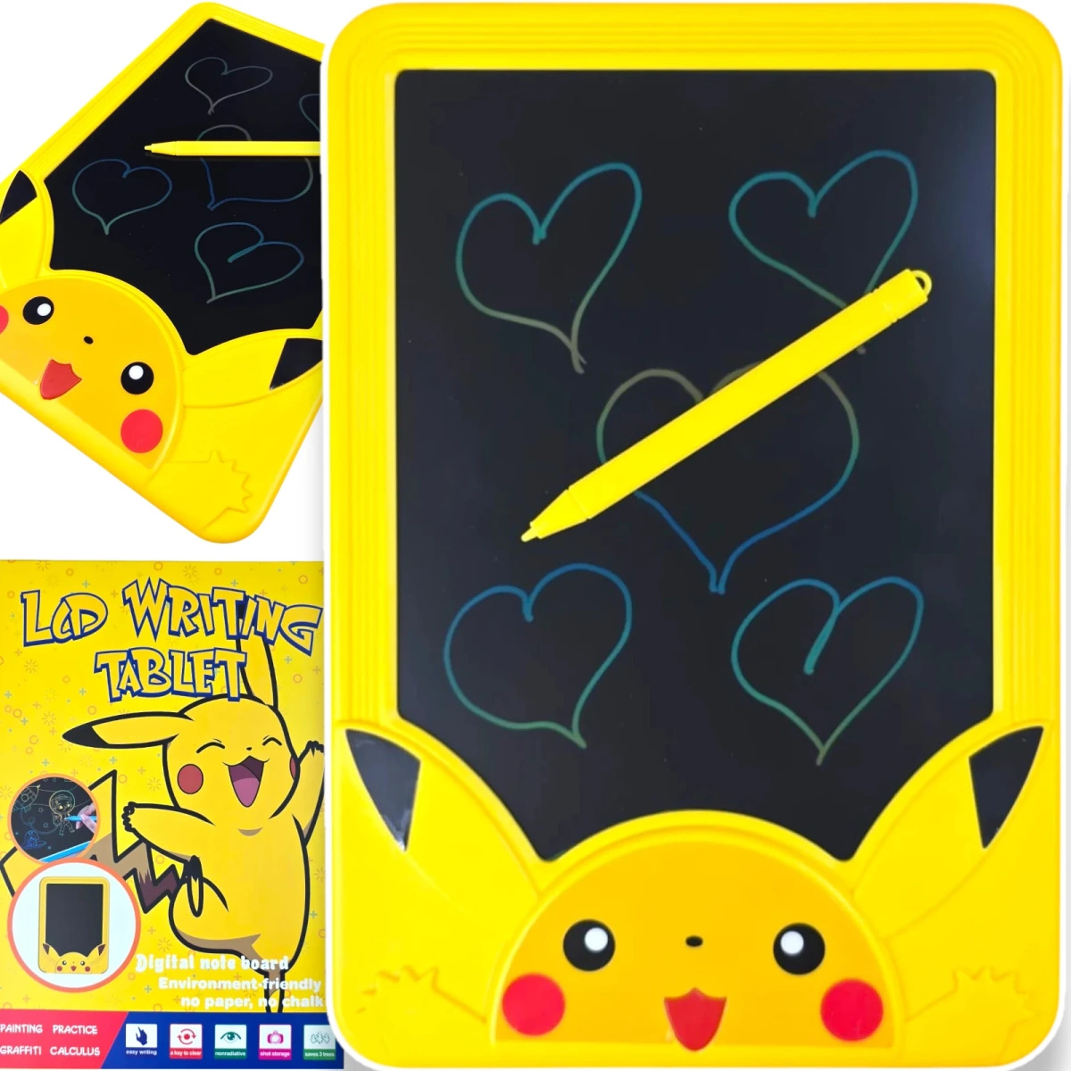 PIKACHU TABLET DLA DZIECI DO RYSOWANIA 8'' TABLICA EDUKACYJNA LCD DLA FANA
