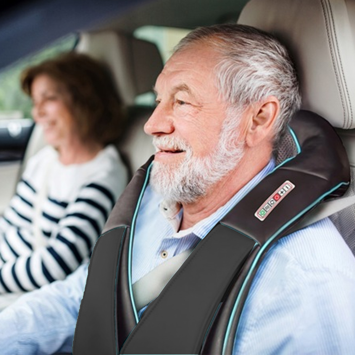 MASAŻER SZYI KARKU RAMION PLECÓW SHIATSU GŁOWICE SPRĘŻYNUJĄCE DZIEŃ MATKI