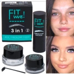 FIT WE  ZESTAW DO STYLIZACJI BRWI STEMPEL POMADA MYDEŁKO  3W1 CZARNY