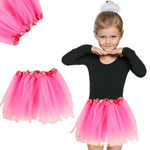 TIULOWA SPÓDNICZKA DLA DZIEWCZYNKI BALETNICA TUTU FALBANY WYGODNA RÓŻOWA