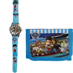 ZESTAW 2w1 ZEGAREK PORTFELIK DLA DZIECKA PSI PATROL NA PREZENT EDUKACYJNY