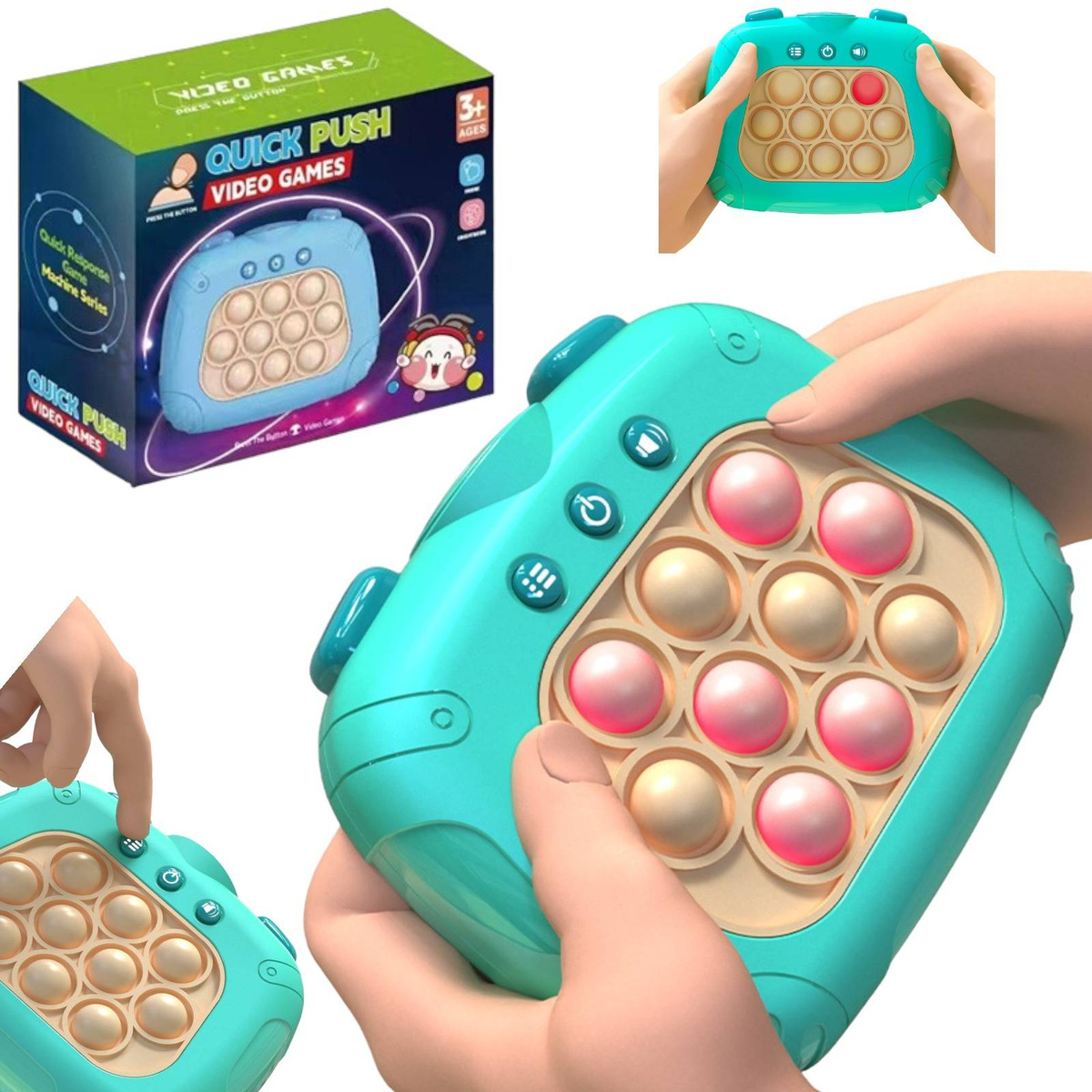 GRA ZRĘCZNOŚCIOWA POP IT ANTYSTRESOWA ELEKTRYCZNA KONSOLA DLA DZIECI GIERKA