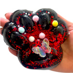 GNIOTEK ANTYSTRESOWY KOCIA ŁAPKA Z POSYPKĄ ZABAWKA SENSORYCZNA ANTYSTRESOWA