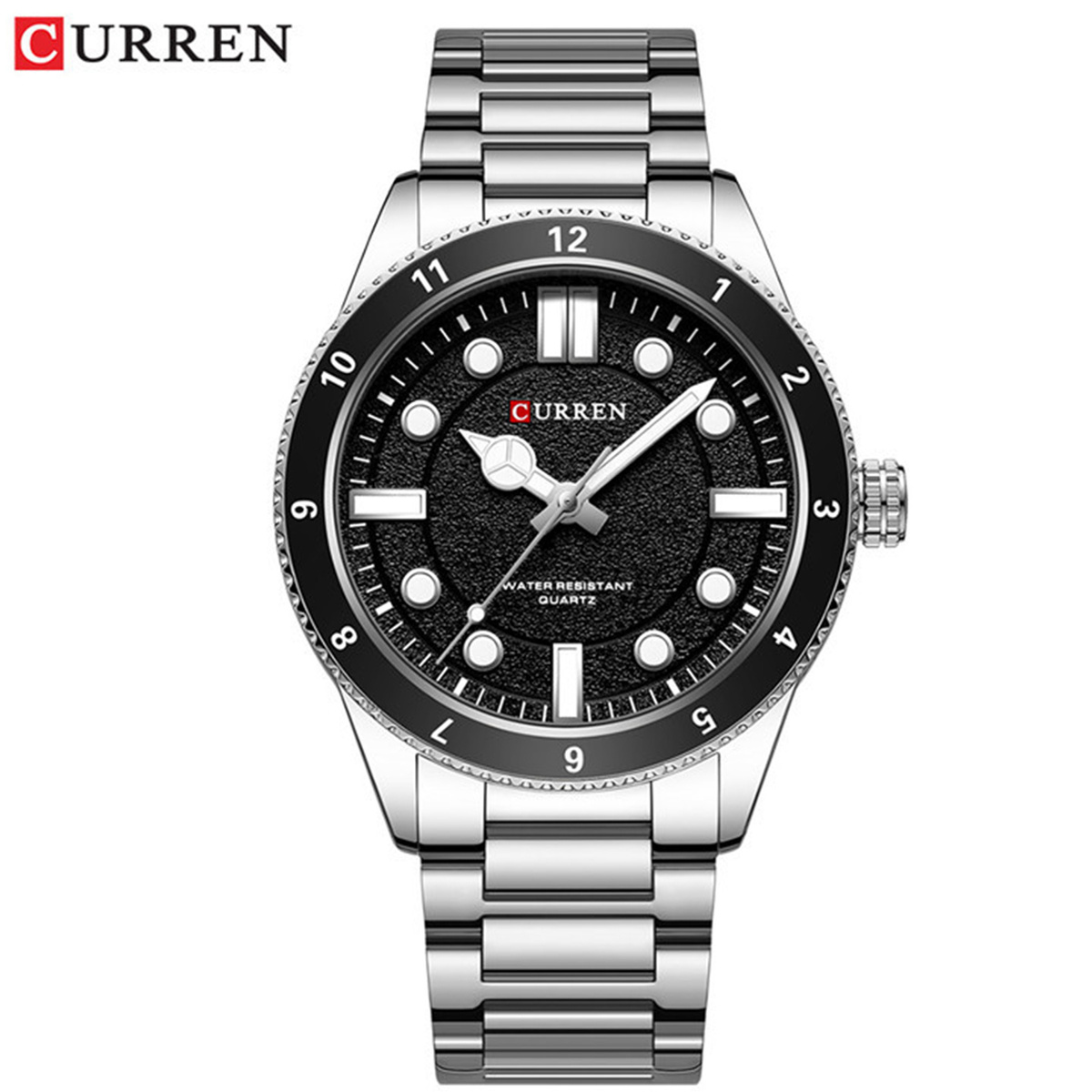 NOWOCZESNY ELEGANCKI ZEGAREK MĘSKI CURREN STAL NIERDZEWNA STYL DIVER KOLORY