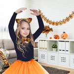 STRÓJ TYGRYSEK DLA DZIEWCZYNKI 4w1 SPÓDNICZKA OPASKA OGONEK KOSTIUM NA BAL 