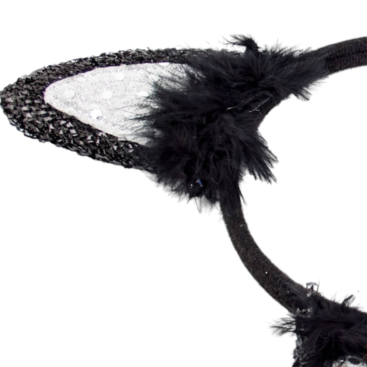 KOSTIUM DLA DZIEWCZYNKI NA BAL PRZEBIERAŃCÓW CZARNY KOTEK SPÓDNICZKA OPASKA 