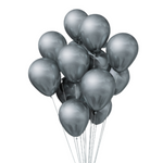 ZESTAW BALONÓW METALICZNYCH SREBRO ŚLUB WESELE IMPREZA 100szt BALONY 30cm