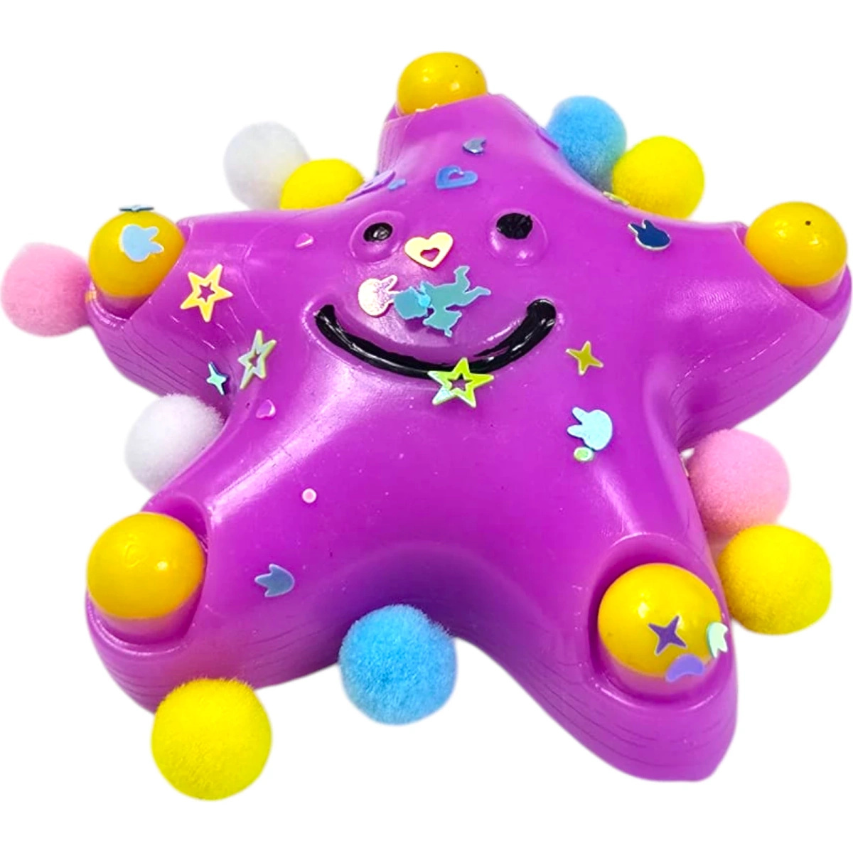 GNIOTEK ANTYSTRESOWY SENSORYCZNY GWIAZDKA Z POSYPKĄ SQUISHY GWIAZDA MOCHI