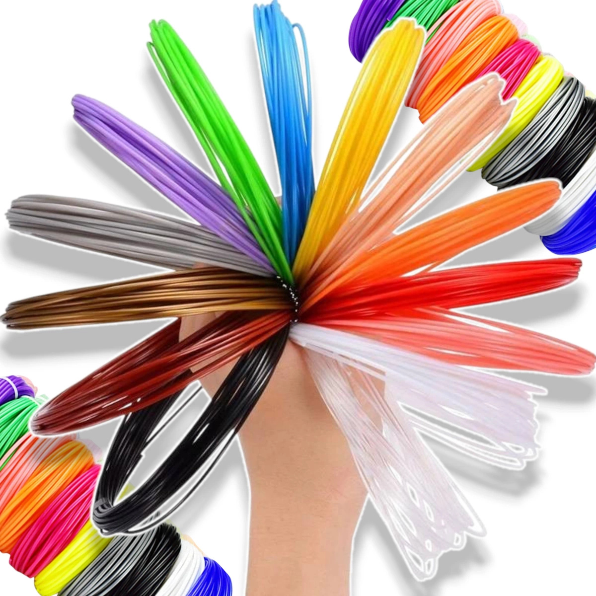 WKŁADY DO DŁUGOPISU 3D FILAMENT PEN 50 METRÓW MIX KOLORÓW KOLOROWY WKŁAD