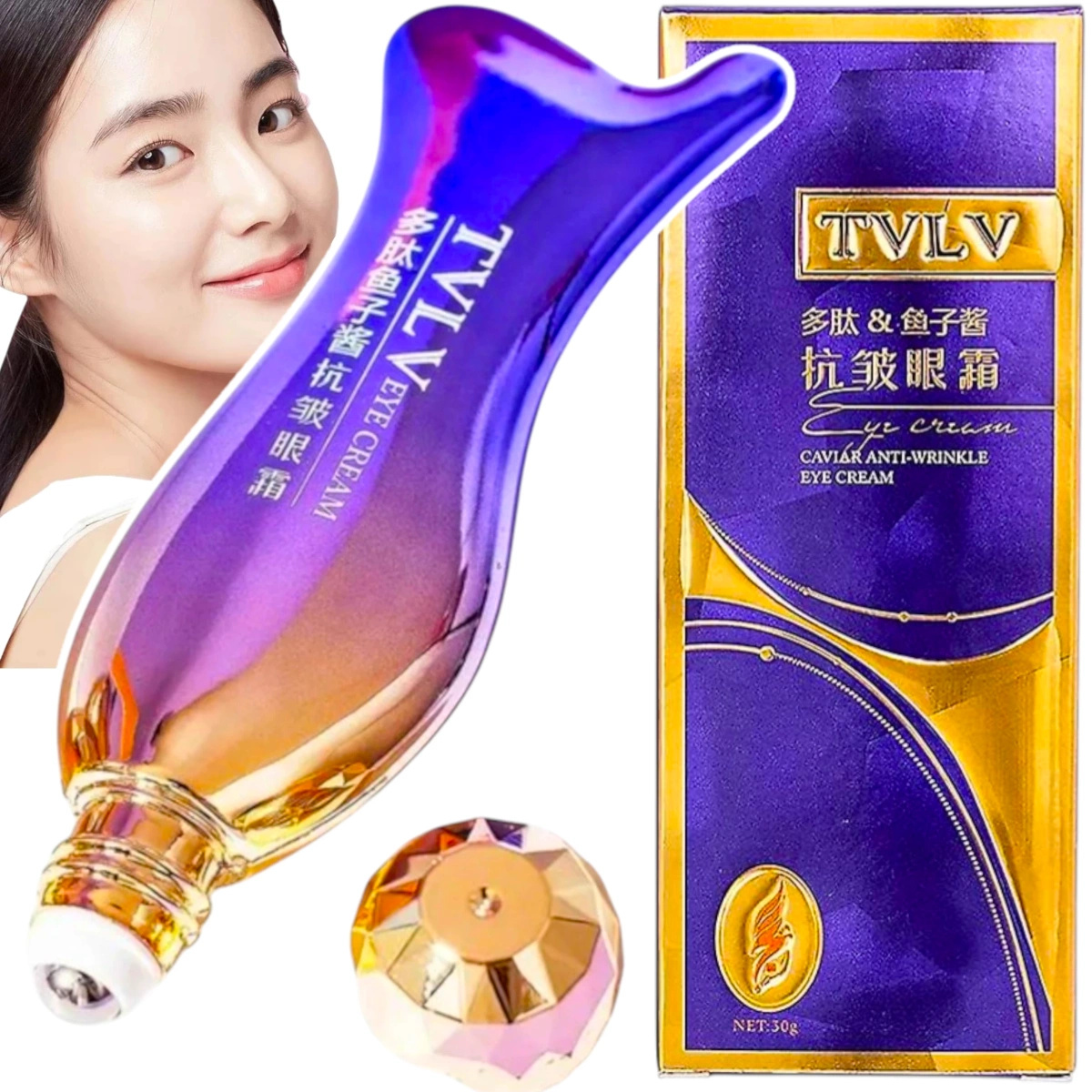 KREM POD OCZY UJĘDRNIAJĄCY Z KAWIOR 30g ROLL-ON 30g REGENERACJA NAWILŻENIE