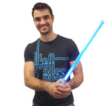 PODWÓJNY MIECZ ŚWIETLNY ŚWIECĄCY 2 MIECZE DŁUGI 110CM LED GWIEZDNE WOJNY 