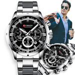 ELEGANCKI ZEGAREK MĘSKI MODNY CURREN DATOWNIK CHRONOGRAF JAPOŃSKI MECHANIZM