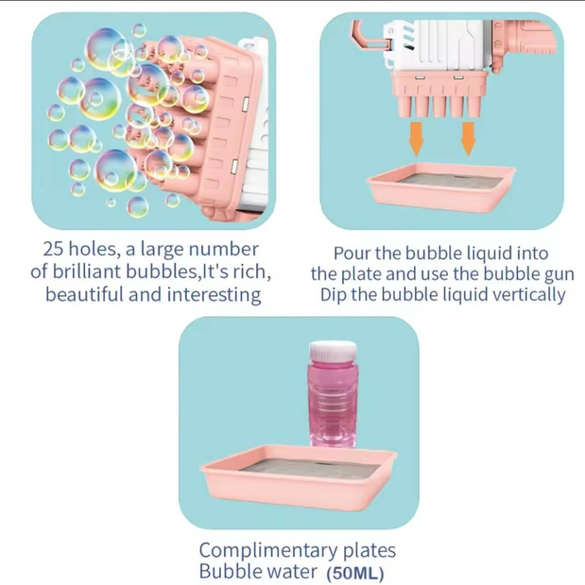 PISTOLET NA BAŃKI MYDLANE MASZYNKA WYRZUTNIA BANIEK MYDLANYCH BAZOOKA PŁYN