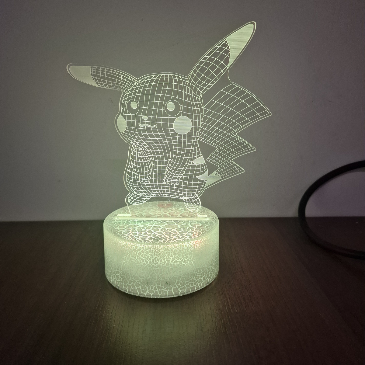 LAMPKA LED USB 3D PILOT PIKACHU KOLORY RGB DLA DZIECI NA PREZENT DO POKOJU