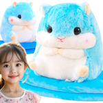 CHOMIK Z KOCYKIEM DUŻA MASKOTKA PRZYTULANKA PODUSZKA KOCYK PLUSZAK 35CM