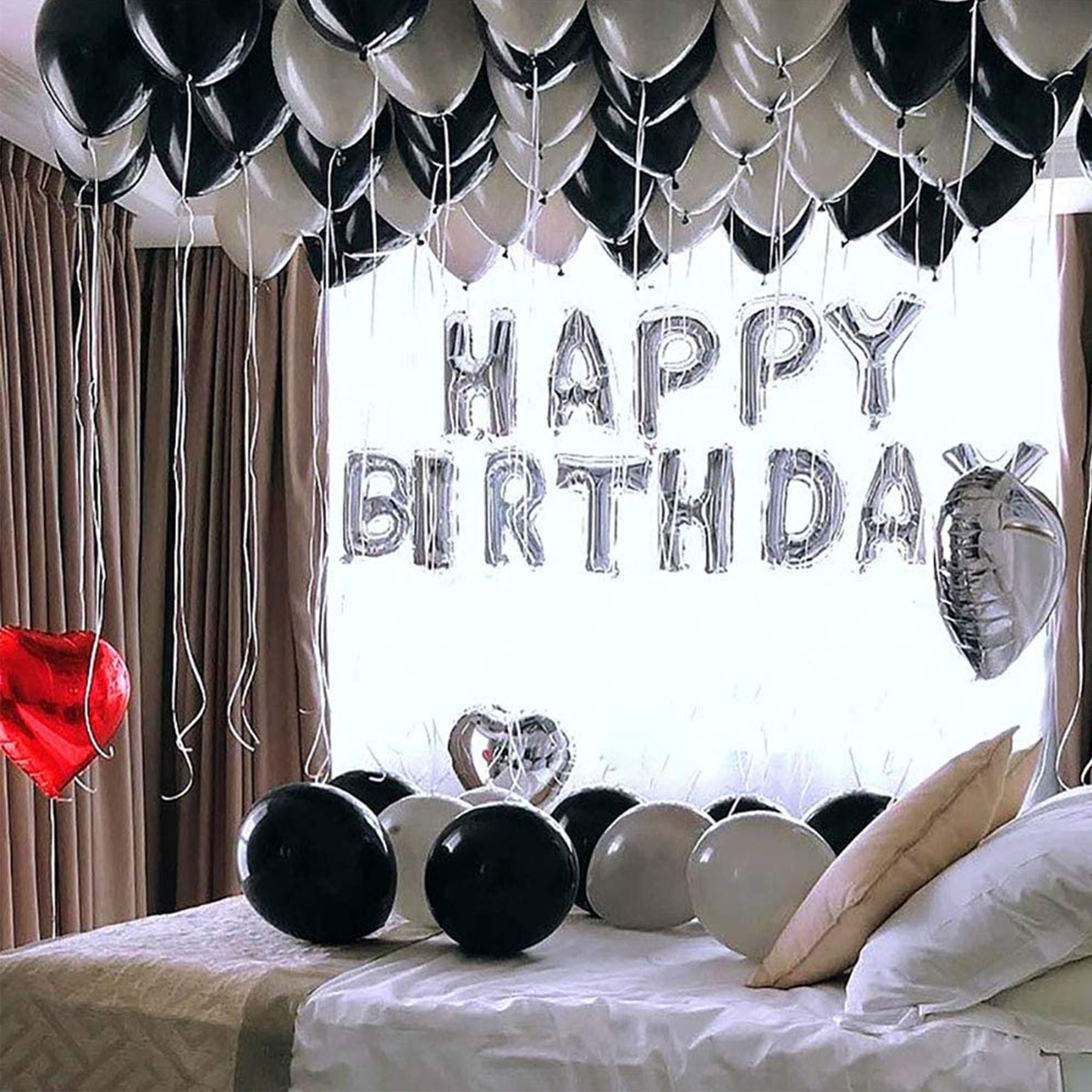 BALONY NA URODZINY URODZINOWE HAPPY BIRTHDAY DUŻA GIRLANDA 40cm DEKORACJA