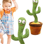 KAKTUS ŚPIEWAJĄCY TAŃCZĄCY WESOŁY ŚWIECI POWTARZA MASKOTKA DLA DZIECKA DUŻY