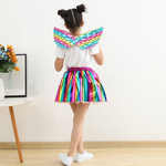 STRÓJ DLA DZIEWCZYNKI JEDNOROŻEC PEGAZ TĘCZOWY SPÓDNICZKA OPASKA PRZEBRANIE