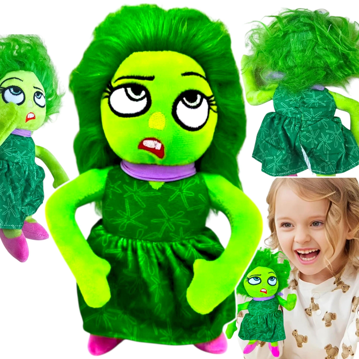 MASKOTKA ODRAZA Z BAJKI W GŁOWIE SIĘ NIE MIEŚCI PLUSZOWA PRZYTULANKA DUŻA