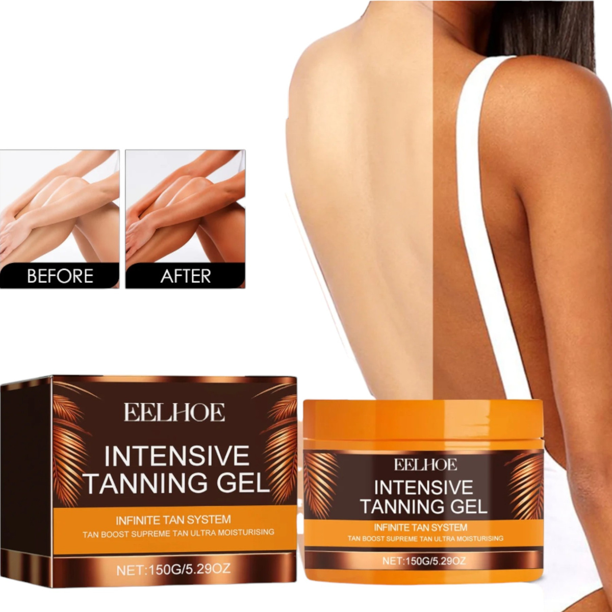 EELHOE INTENSYWNY SAMOOPOLACZ W ŻELU 150g EFEKT NATURALNEJ OPALENIZNY