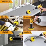 SZCZOTKI SPRZĄTAJĄCE CZYSZCZĄCE NA WIERTARKĘ WKRĘTARKĘ PADY SZCZOTKA 3 SZT