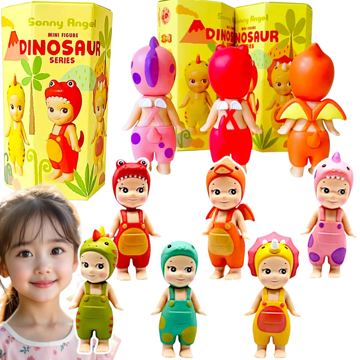 LALKA MINI FIGURKA KOLEKCJONERSKA SONNY ANGEL DINOZAURY LALECZKA NA TELEFON