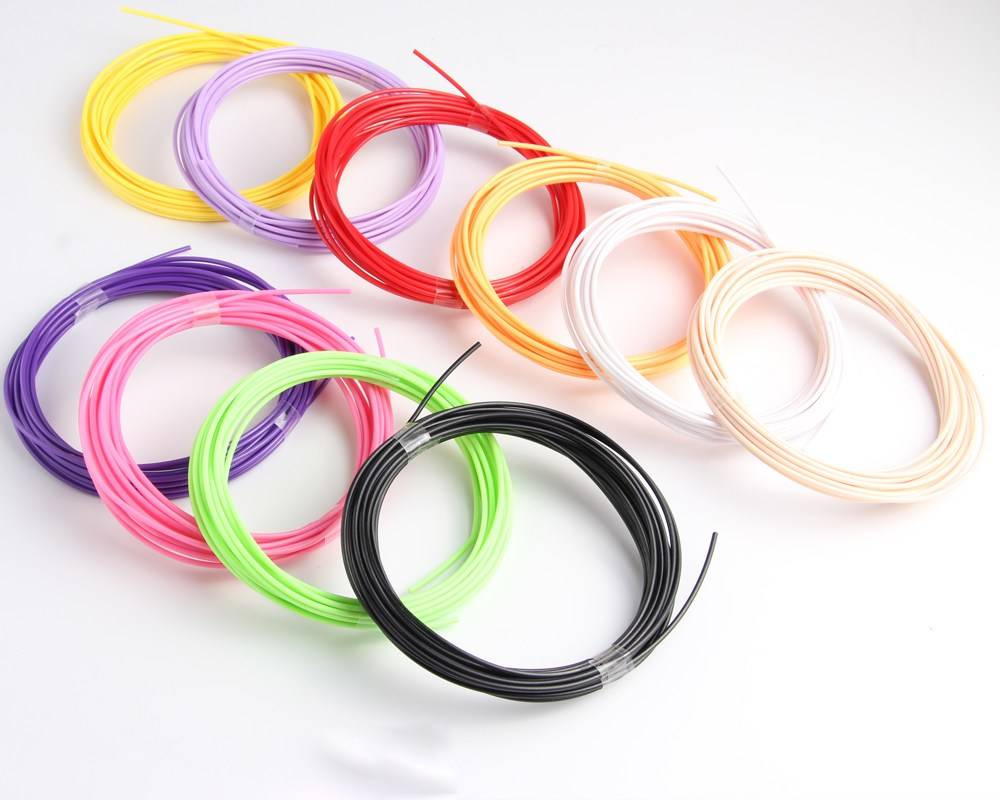 WKŁADY DO DŁUGOPISU 3D FILAMENT PEN 50 METRÓW MIX KOLORÓW KOLOROWY WKŁAD