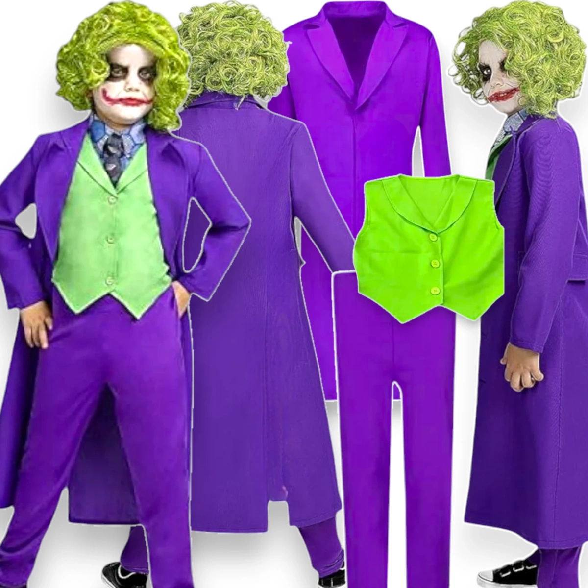 STRÓJ DLA CHŁOPCA JOKER DC BATMAN PRZEBRANIE NA BAL KOSTIUM COSPLAY rozm XL