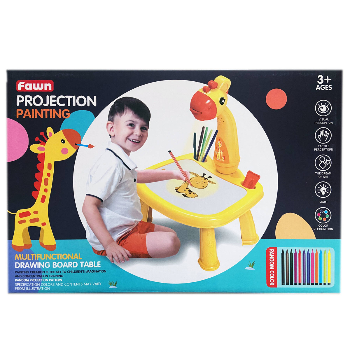 MAGICZNY STOLIK DO RYSOWANIA Z PROJEKTOREM TABLICA DUŻA ŚWIECI STÓŁ BIURKO