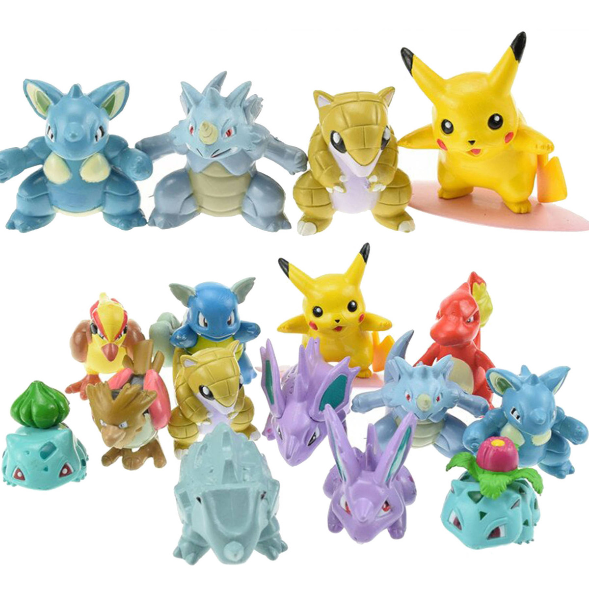 POKEMON DUŻY ZESTAW FIGUREK POKEMON GO 24 SZTUKI FIGURKI Z BAJKI GRY 24w1
