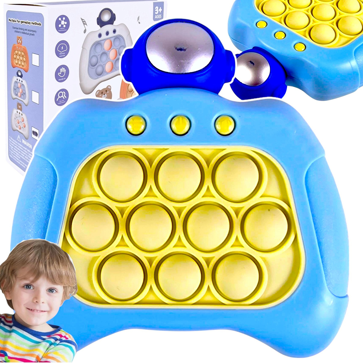 GRA ELEKTRONICZNA POP IT ZRĘCZNOŚCIOWA ANTYSTRESOWA POPIT KONSOLA GIERKA