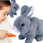 INTERAKTYWNY KRÓLIK KRÓLICZEK Z MARCHEWKĄ CHODZI RUSZA USZAMI NOSKIEM KICA