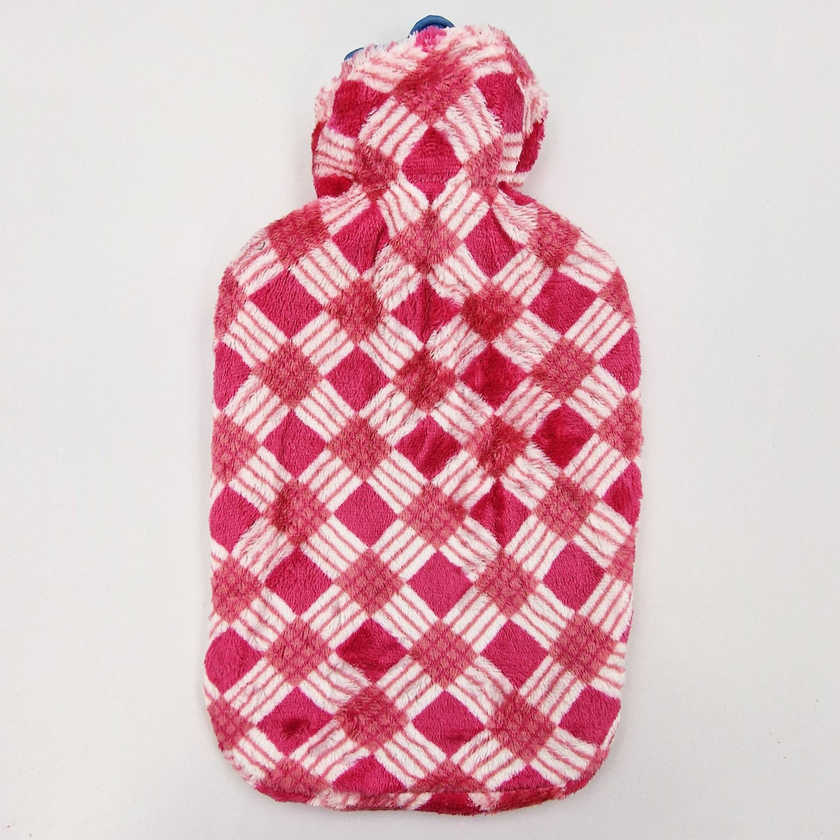 TERMOFOR GUMOWY W PLUSZOWYM POKROWCU ROZGRZEWACZ CIEPŁY MIŁY 2 LITRY WODY