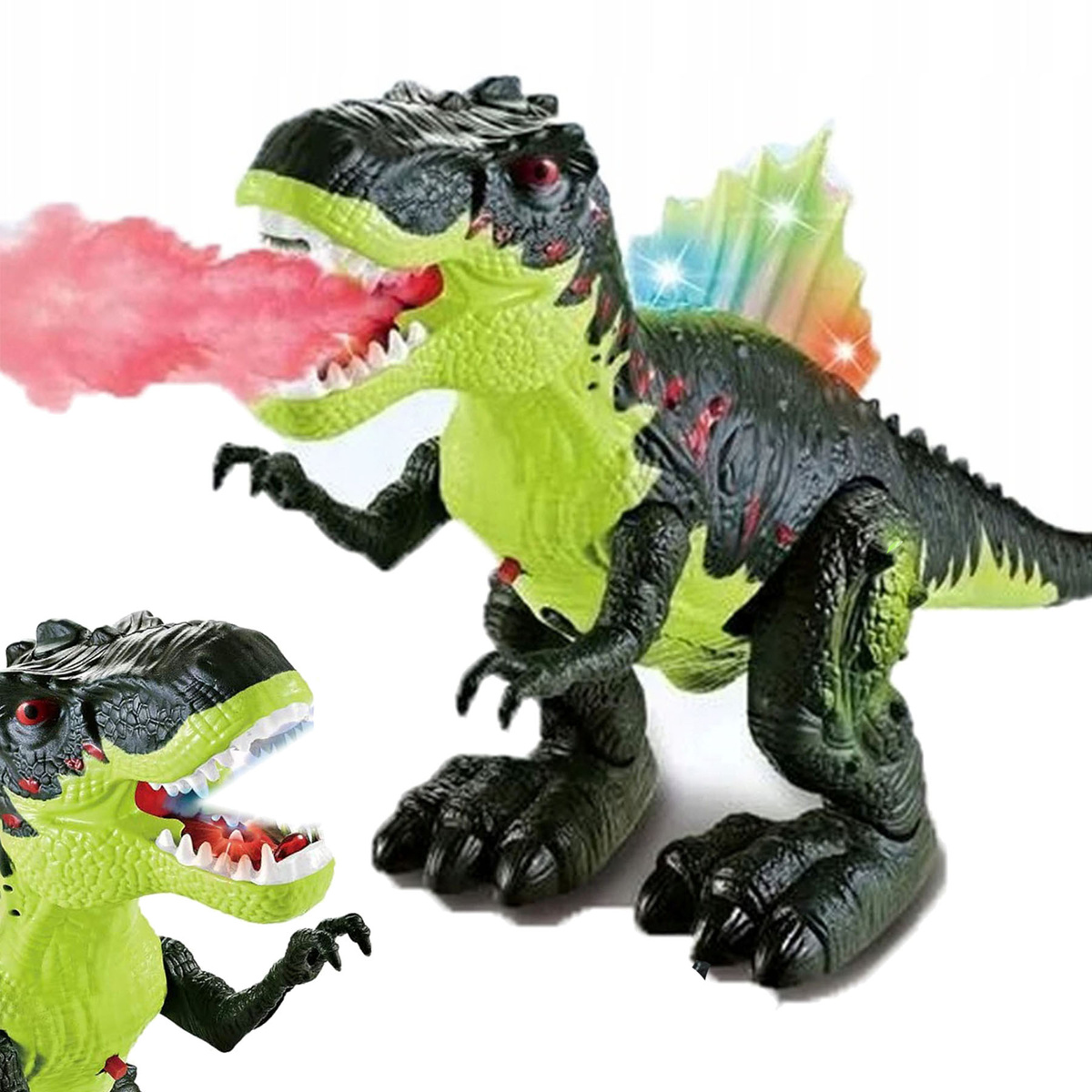 DINOZAUR T-REX ŚWIECI RYCZY CHODZI ZIEJE PARĄ XXL FIGURKA INTERAKTYWNA