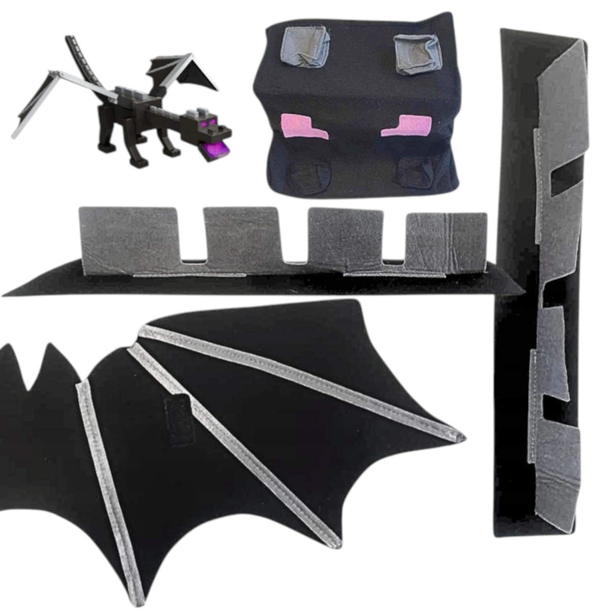 MINECRAFT Strój dla chłopca Smok Enderu rozmiar XL (140-150)