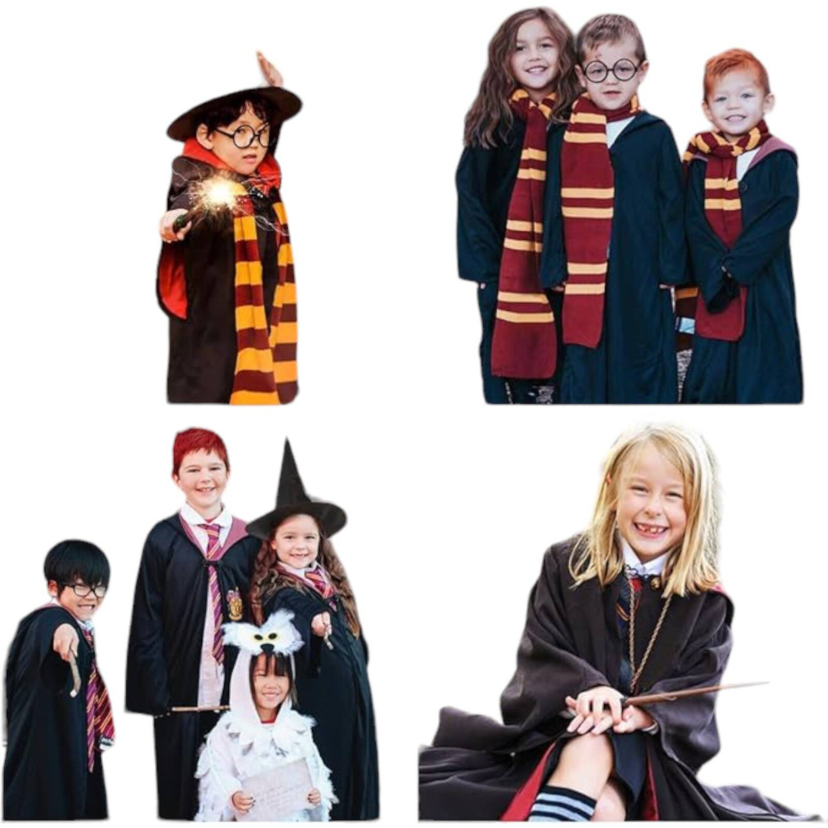 STRÓJ HARRY POTTER DLA DZIECI HERB GRYFFINDORU PELERYNA SZALIK KRAWAT  XL