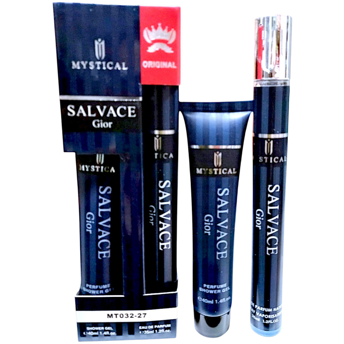 ZESTAW DLA MĘŻCZYZN ŻEL DO MYCIA CIAŁA 40ml + PERFUMETKA 35ml SALVACE GIOR