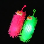 ZABAWKA ANTYSTRESOWA SILIKONOWY GNIOTEK GĄSIENICA ŚWIECĄCY LED SENSORYCZNY