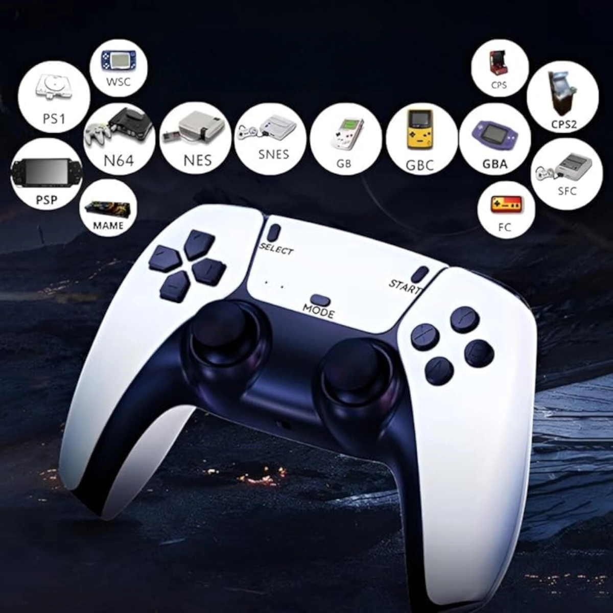 PRZENOŚNA KONSOLA RETRO HDMI 8K EMULATOR GRA 2 PADY 20000 GIER ANDROID TV