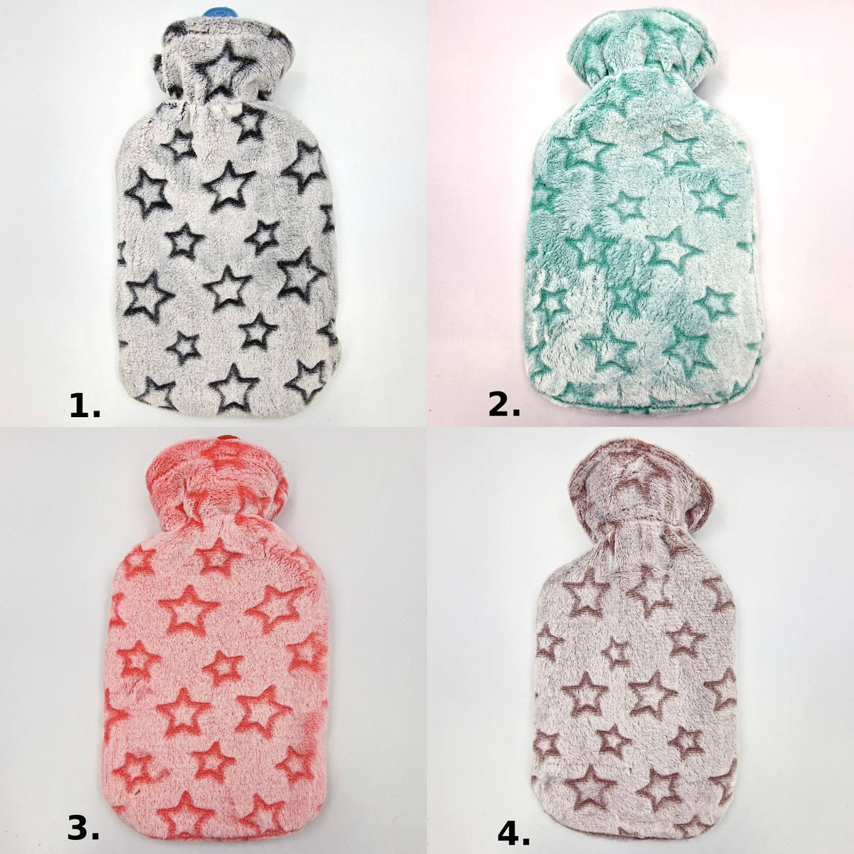 TERMOFOR GUMOWY W PLUSZOWYM POKROWCU ROZGRZEWACZ CIEPŁY MIŁY 2 LITRY WODY